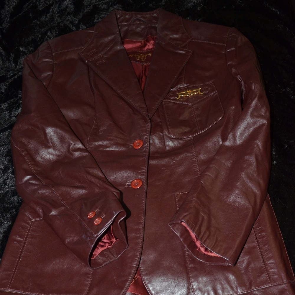 Burgundy Leather Jacket